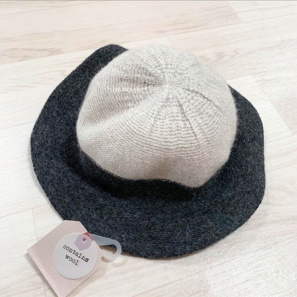 Zara Gray Cream Wool Blend Hat - gently used - Picture 11 of 11